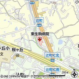 生駒市　東生駒地域包括支援センター周辺の地図