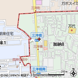 セブンイレブン東大阪加納８丁目店周辺の地図