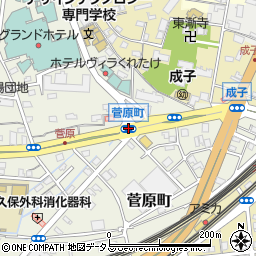 菅原町周辺の地図