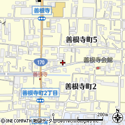 大阪府東大阪市善根寺町5丁目1-34周辺の地図