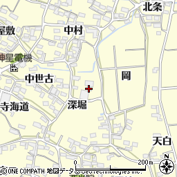 愛知県田原市浦町深堀18周辺の地図