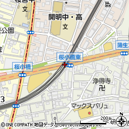 桜小橋東周辺の地図