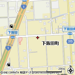 静岡県浜松市中央区下飯田町421周辺の地図