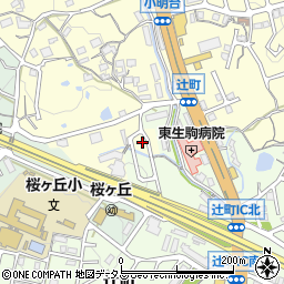 奈良県生駒市小明町1538周辺の地図