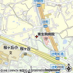 奈良県生駒市小明町1539-1周辺の地図