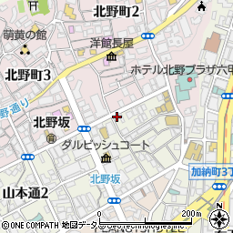 リパーク神戸異人館通駐車場周辺の地図