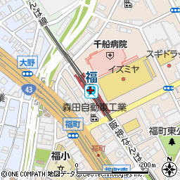 大阪府大阪市西淀川区周辺の地図