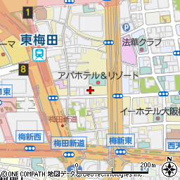 泳ぎイカとカツオの藁焼き 寅八商店 梅田店周辺の地図
