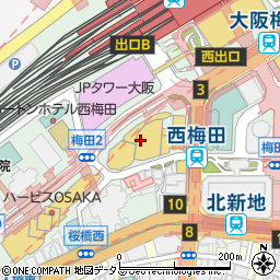 グッチ大阪周辺の地図