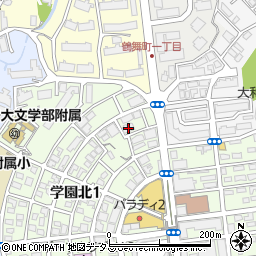 七田式　学園前教室周辺の地図