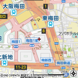 大阪駅前第４ビル周辺の地図