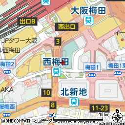 ヒルトン大阪 マイプレイス カフェ&バー MYPLACE CAFE&BAR周辺の地図