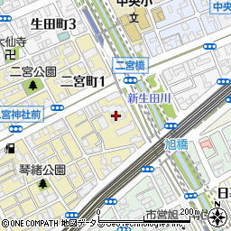 神戸市立二宮老人いこいの家・二宮児童館周辺の地図
