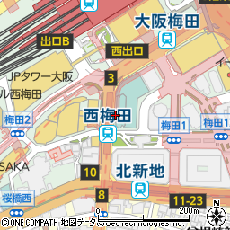 セントラム グリル&ワイン ヒルトン大阪周辺の地図