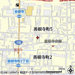 大阪府東大阪市善根寺町5丁目1-30周辺の地図