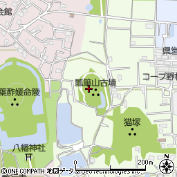 瓢箪山古墳周辺の地図