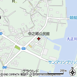 中之郷公民館周辺の地図
