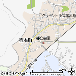 岡山県岡山市北区宿本町周辺の地図