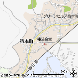 岡山県岡山市北区宿本町周辺の地図