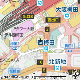 ダイナミックキッチン&バー 燦 SUN ヒルトンプラザウエスト店周辺の地図