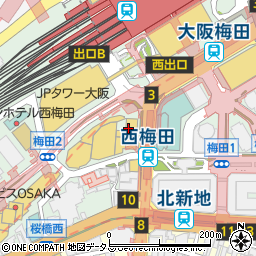寿司 なかご ヒルトンプラザウエスト店周辺の地図