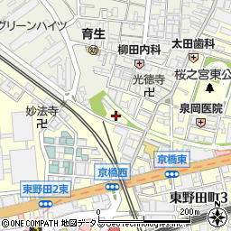 タイムズ東野田町第１４駐車場周辺の地図