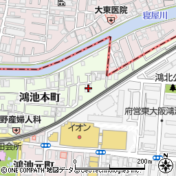 ノーティスタ 鴻池周辺の地図