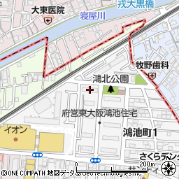 大阪府営東大阪鴻池住宅周辺の地図