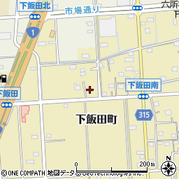 静岡県浜松市中央区下飯田町525周辺の地図