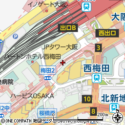 大阪駅前周辺の地図