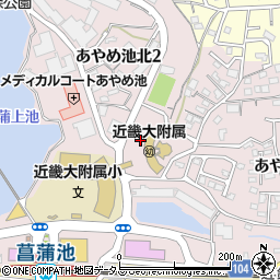 奈良県奈良市あやめ池北2丁目1周辺の地図