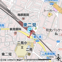 兵庫県明石市周辺の地図