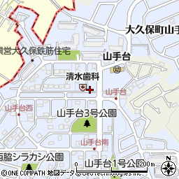 兵庫県明石市大久保町山手台周辺の地図