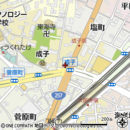 静岡県浜松市中央区成子町53周辺の地図