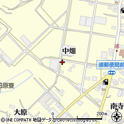 愛知県田原市浦町中畑113周辺の地図