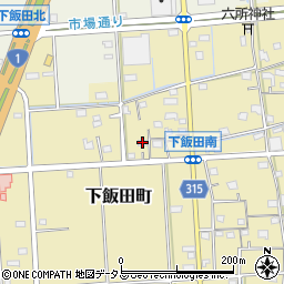 静岡県浜松市中央区下飯田町485周辺の地図