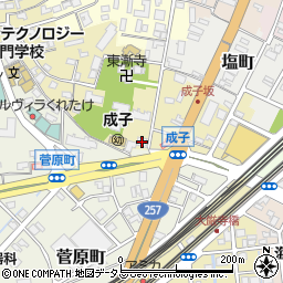 静岡県浜松市中央区成子町2周辺の地図