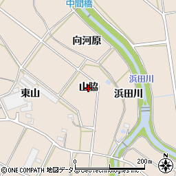愛知県豊橋市野依町（山脇）周辺の地図