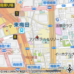 ミスター・クイックマン　梅田店・時計修理コーナー周辺の地図