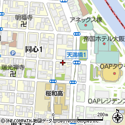 ＫＦ－Ｐａｒｋセレニテ南森町駐車場周辺の地図