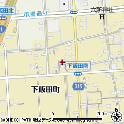 静岡県浜松市中央区下飯田町491周辺の地図