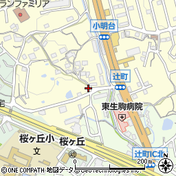 奈良県生駒市小明町1426周辺の地図