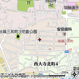 奈良県奈良市秋篠三和町周辺の地図