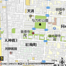 大阪府大阪市北区与力町周辺の地図