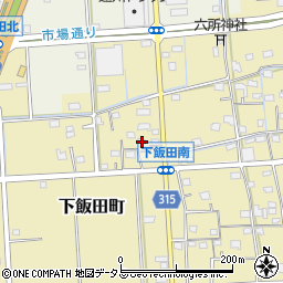 静岡県浜松市中央区下飯田町492周辺の地図