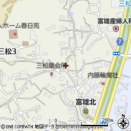 奈良市三松3丁目駐車場周辺の地図