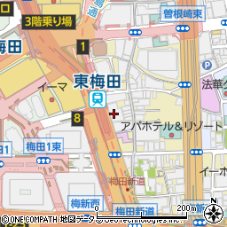 玉乃光酒蔵 梅田店周辺の地図