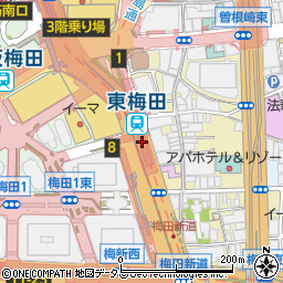 ハートアップ５ミニ地下鉄東梅田周辺の地図