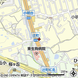 奈良県生駒市小明町1335-21周辺の地図