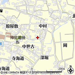 愛知県田原市浦町中村1-1周辺の地図